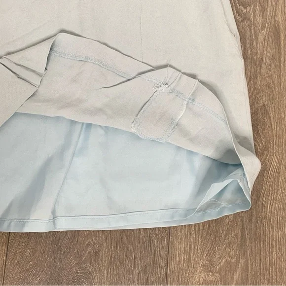 Esprit Women’s Micro Mini Skirt Vintage High rise waist Y2k 2000s Pale Blue - Picture 6 of 12